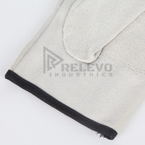 Cowhide Two-layer Short Full Leather Wear-resistant Non-slip Thermal Insulation Labor protection Welding <b>Gloves</b> - Product Image 4