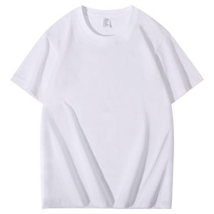 T-shirt unisexe uni 100% coton, fabricant de t-shirts personnalisés, t-shirt à manches courtes, t-shirt basique pour homme, col rond, vente en gros - Product Image 6