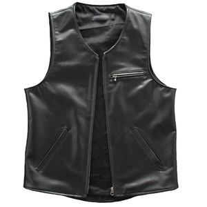 Chaleco de Cuero Personalizado para Hombre, Corte Ajustado, Piel de Vacuno, Sin Mangas, de Alta Calidad, Transpirable, Moderno y Casual, para Invierno - Product Image 4