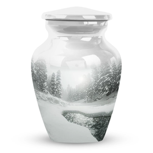 Urnas Metálicas Blancas Recubiertas para Cremación Hechas a Mano para Funerarias, Cementerios y Revendedores, Suministro al por Mayor al Mejor Precio - Product Image 5