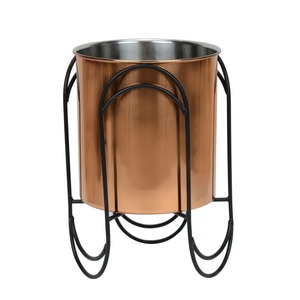 Jardinière surélevée en métal avec support, pot de fleurs décoratif moderne, jardinière surélevée pour l'intérieur et l'extérieur, pour la maison, le balcon, le salon - Product Image 6