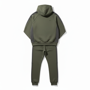 Conjunto Deportivo de 2 Piezas para Hombre, Sudadera con Capucha y Pantalones Jogger de Forro Polar Verde Oliva, con Logotipo Personalizado, Ropa Deportiva para Gimnasio y Calle - Product Image 3