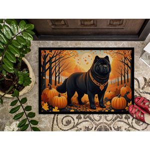 Felpudo negro Chow Fall para interiores y exteriores, antideslizante, lavable, de pila baja, 24H X 36W para entrada o puerta delantera - Product Image 3