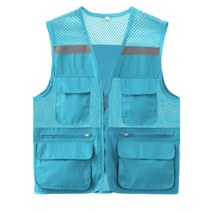 เสื้อกั๊กนิรภัยสะท้อนแสงแบบกำหนดเองสำหรับ OEM เสื้อกั๊กทำงานแบบสะท้อนแสงสำหรับทุกเพศ ผลิตจากโพลีเอสเตอร์ตาข่าย เสื้อกั๊กทำงานก่อสร้าง พร้อมโลโก้แบบกำหนดเองเพื่อความปลอดภัย - Product Image 5