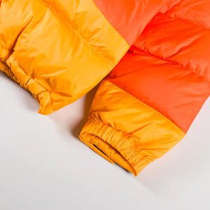 Chaqueta de Plumón de Ganso para Hombre, de Lujo, Informal, de Invierno, con Parches, Color Naranja, 700 Fill, con Capucha Desmontable - Product Image 6