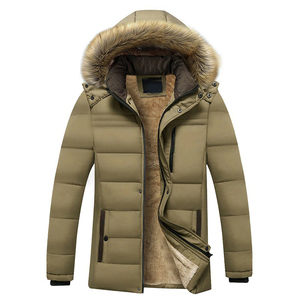 Vêtements d'hiver tendance pour hommes, parka matelassée imperméable noire pour hommes, veste longue pour l'extérieur - Product Image 3