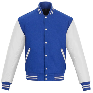 High Quality ODM OEM Customized <b>Men's</b> Hooded Varsity <b>Jacket</b> Canvas Sleeve <b>Baseball</b> Letterman <b>Jacket</b> Winter College Outerwear - Product Image 1