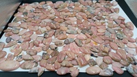 Cabochons d'Opale Rose Naturelle |   Pierres brutes polies de formes mixtes ovales/poire pour la fabrication de bijoux |   Color Play Third Party