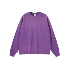 Sweat-shirt pour homme, couleur unie, coupe ample, mélange de coton, confortable, style streetwear, fabrication sur mesure - Product Image 1