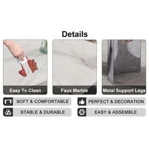 Piano Tavolo in Vetro Temperato con Venature di Marmo Bianco 180x100 cm, Adesivo Bianco Sostitutivo per Tavolo da Pranzo (Solo Piano Tavolo) - Product Image 4