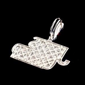 Moissanite Name Letter <b>Pendant</b> 925 <b>Silver</b> Rhodium Plated Hip Hop Rapper Bling <b>Pendant</b> Custom <b>Initial</b> Letter <b>Pendant</b> For Men's - Product Image 4