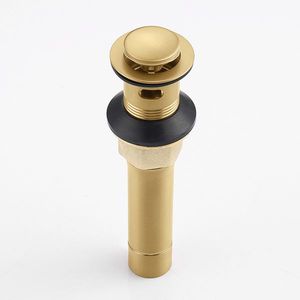 Sifone Moderno Oro Spazzolato per Lavabo con Cestello Filtrante per Bagno e Balcone - Product Image 1