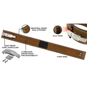 2025 Super Quality 10mm Cowhide Leather Weightlifting Lever <b>Belt</b> 4 Inch <b>Wide</b> Gym Back Support Training Powerlifting Lever <b>Belts</b> - Product Image 3