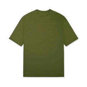 T-shirt pour homme, rose clair, col rond, manches courtes, coupe classique, couleur unie, tricoté, style décontracté - Product Image 2