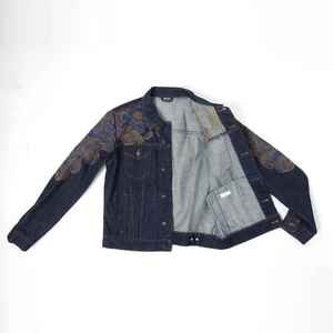 Veste brodée pour homme, très tendance, designs hivernaux high street, denim de haute qualité - Product Image 4