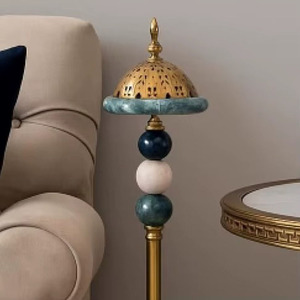 Elegante Quemador de Incienso de Metal y Piedras Multicolores, una Pieza Decorativa de Lujo para Mejorar el Ambiente de tu Hogar - Product Image 3