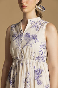 Elegante Vestido Blanco con Estampado Floral, Corte Evase, para Fiestas, para Mujer, para Ocasiones Formales, Disponible a Precio de Mayoreo Razonable - Product Image 6