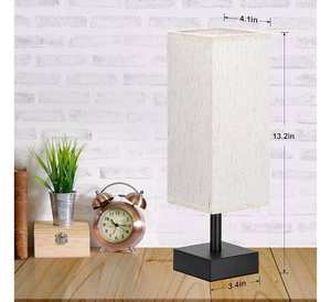 Lámpara de mesa LED hecha a medida, base de plástico, tela simple, flexible, control remoto, regulable, luz blanca cálida, para decoración del hogar. - Product Image 3