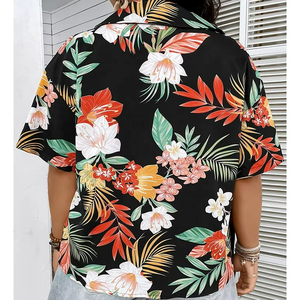 Factory Custom Women's Short Sleeve Cute Print Button Down Shirt Tops - Product Image 4