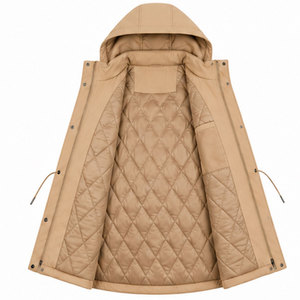Chaqueta Parka con Capucha para Mujer, con Logotipo Personalizado, Aislamiento Térmico, Tela Impermeable y Cintura Ajustable para Deportes al Aire Libre - Product Image 6