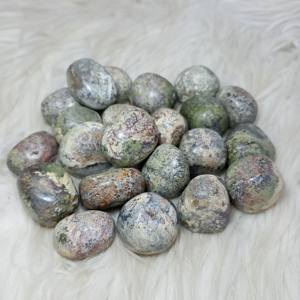 Vente en gros de pierres précieuses naturelles de haute qualité, agate mousse d'Indonésie multicolore, polies, forme artisanale, cristal de guérison, 20-30 mm - Product Image 3