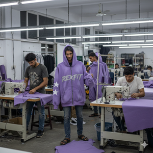 Sudadera con capucha y cremallera personalizada al por mayor, de alta calidad, 100% algodón, felpa francesa, con apliques de diamantes de imitación y bordados. - Product Image 1