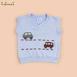 เสื้อกั๊กถัก Little Road Trip ผ้าฝ้าย 100% ได้รับการรับรอง OEKO-TEX ป้องกันไฟไหม้ - BC1455 - Product Image 2