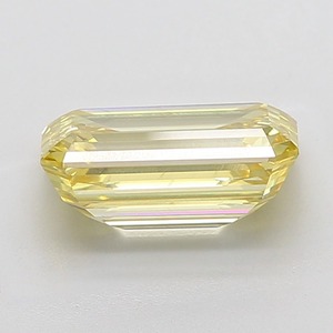 Diamant de 5,01 carats, taille émeraude, jaune intense fantaisie, clarté SI1, excellente taille, diamant certifié pour bijoux de luxe - Product Image 3
