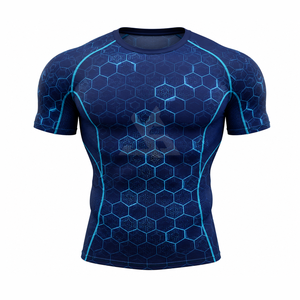 Camiseta Deportiva de Compresión UPF para Hombre, Transpirable, de Secado Rápido, para Entrenamiento, Running, Gimnasio, Natación y Surf - Product Image 6