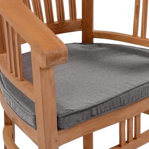 Luxury Solid Teak Wood Modern Bistro Outdoor Dining <b>Chair</b> with Cushion <b>Stackable</b> & Eco-Friendly - Product Image 5