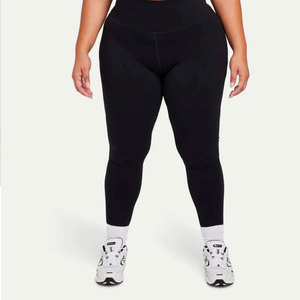 Leggings de yoga taille haute réfléchissants écologiques sans coutures, longueur intégrale, avec panneau en maille texturée côtelée, extensibles dans les quatre sens, en Spandex - Product Image 1