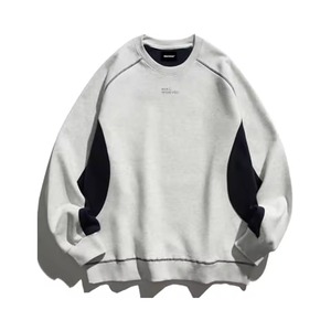 Sweat-shirt à col rond pour homme, surdimensionné, en tricot, avec motif de lettres, 100% coton, manches longues, décontracté, pull d'hiver - Product Image 1