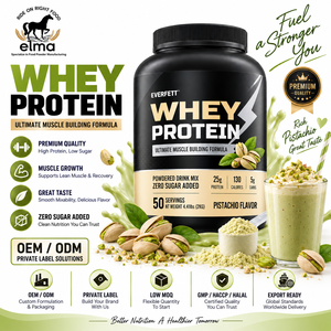 Concentrado de Proteína de Suero de Leche Elma Food 1KG Sin Azúcar Añadido 50 Porciones Fórmula de Crecimiento Muscular con BCAA Proteína en Polvo Sin GMO - Product Image 1