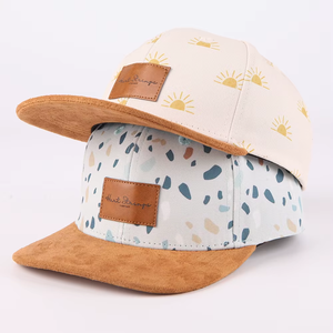 Hart Strings 5-Panel Hat Unisex Adult Canvas Snapback <b>Cap</b> Geometric Print <b>Flat</b> Brim Spring <b>Summer</b> Casual Style - Product Image 1