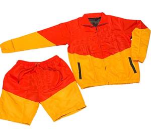 Ensemble de survêtement coupe-vent OEM personnalisé de haute qualité, deux pièces, veste zippée, survêtement en nylon, survêtement zippé pour hommes - Product Image 1