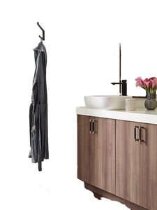 Bronze Aluminium Decorative Double Prong Wall <b>Hook</b> Wood Brass Metal for Coats Hats Backpacks Bags <b>Door</b> <b>Over</b> Bathroom Room Decor - Product Image 3