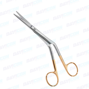 Ciseaux à septum nasal manuels HEYMAN de 18cm avec lame en acier inoxydable et base d'instrument chirurgical en carbure de tungstène TC - Product Image 2