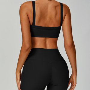 เสื้อชั้นในกีฬาแบบไขว้หลัง สายคู่ ดีไซน์เว้าหลัง กระชับ เหมาะสำหรับโยคะ วิ่ง และออกกำลังกาย - Product Image 5