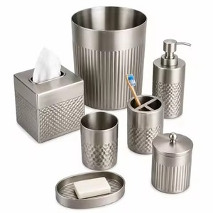 Premium Craft Metal <b>Bathroom</b> <b>Set</b> Elegant Bath Ware <b>Accessories</b> for Luxury Hotel Resort Spa Home Guest Room - Product Image 1