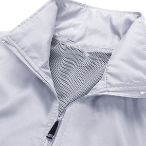 เสื้อแจ็คเก็ตวิ่งกันลมแบบซิปเต็มตัว ผลิตตามสั่ง ออกแบบเองได้ กันน้ำ ผลิตจากโพลีเอสเตอร์และไนลอน สำหรับผู้ชาย ขายส่ง - Product Image 2