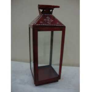 Ornate metal lantern geometric floral cutout patterns domed top rustic farmhouse indoor outdoor <b>candle</b> lighting artistic - Product Image 6