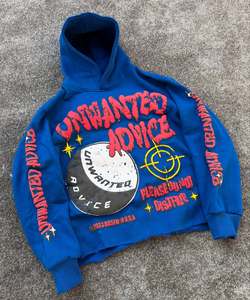 Heavyweight Custom 100% Cotton Oversized Men's Winter Sweatshirt Heavy Weight 3D Puff Printing Solid Pocket Hoodie - Product Image 6