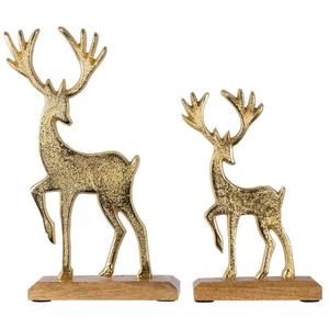 Décorations de Noël modernes en métal en forme de rennes, ensemble de 2 ornements faits à la main, finition noire - Product Image 5