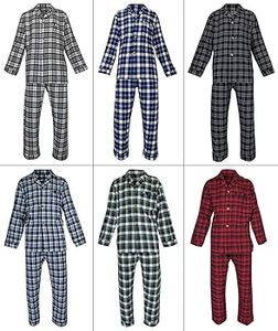 Conjunto de pijama de franela de lujo para hombre, de algodón peinado suave, de manga larga, para noches acogedoras - Product Image 3