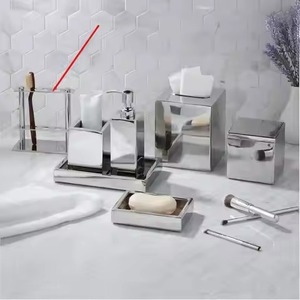 Premium Collection Metal <b>Bathroom</b> <b>Set</b> Stylish Bath <b>Accessories</b> for Luxury Home Hotel Resort Guest <b>Bathroom</b> Decor - Product Image 1