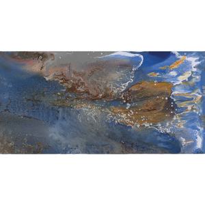 Azulejos de Cerámica Modernos Resistentes al Desgaste, Diseño Abstracto Fluido, Acabado Azul Marrón sin Juntas para Áreas de Alto Tráfico, Venta al Por Mayor - Product Image 1