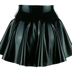 Women High Waist PU Leather Mini <b>Skirt</b> Solid Color Shiny Pleated Design All Seasons Wear - Product Image 4