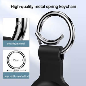 Coque en silicone anti-perte, porte-clés, localisateur de sac, localisateur de bagages, traceur d'objets pour vélo, étiquette de recherche pour Apple <span class=keywords><strong>Airtag</strong></span> - Product Image 3