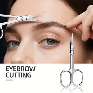 กรรไกรตัดขนสแตนเลสสำหรับกำจัดขนและตกแต่งขนจมูก คิ้ว และขนบริเวณใบหน้า สำหรับการดูแลส่วนบุคคล - Product Image 6