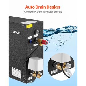 Generatore di Vapore per Sauna Domestica da 9 kW con Controller, Sistema Commerciale con Scarico Automatico e Protezione dal Surriscaldamento a Secco per Sala Spa - Product Image 5